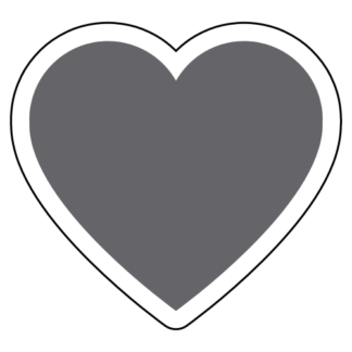 Heart Sticker (Grey)